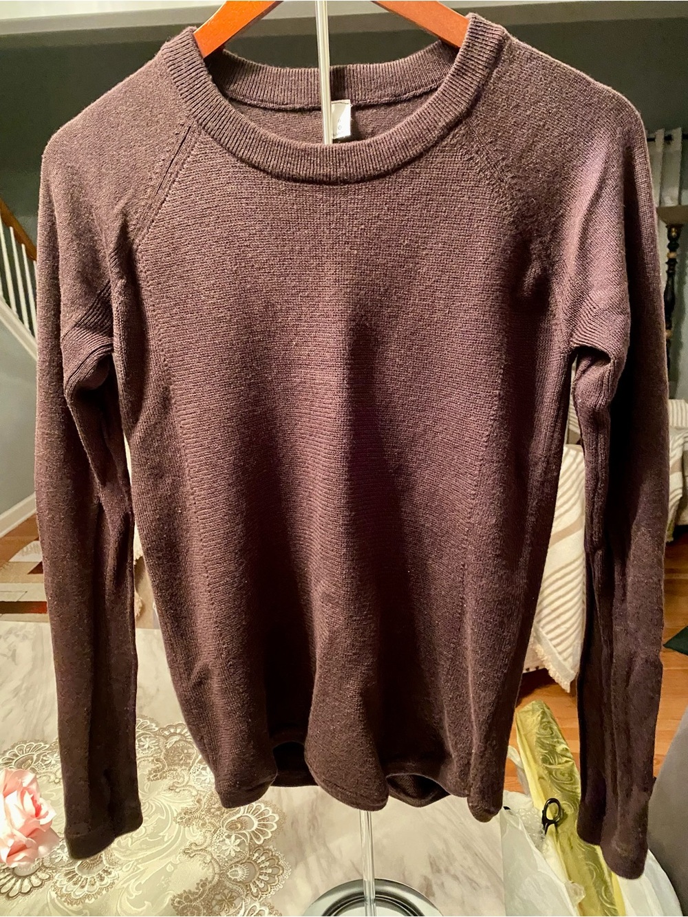 lululemon athletica Women's Scoop/Crew Long-Sleeve Sweater in Plum